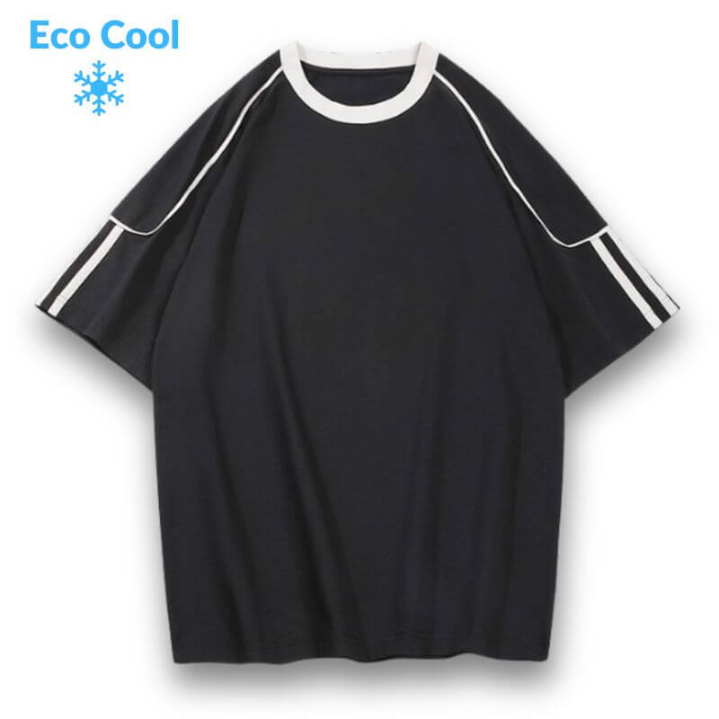 Style Core Aesthetics, New Style Trends Ice Silk Stripe Contrast Tee