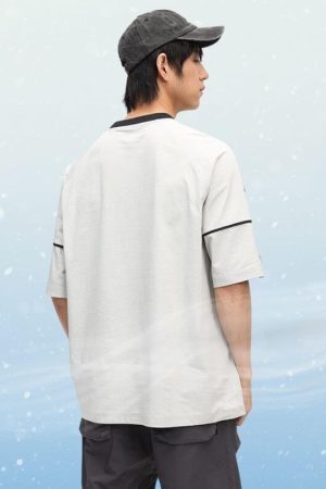 Style Core Aesthetics, New Style Trends Ice Silk Stripe Contrast Tee