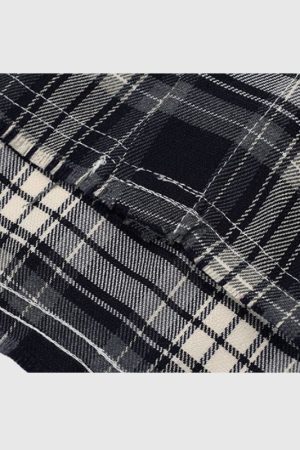 Style Core Aesthetics, New Style Trends Inkjet Gradient Plaid Shirts