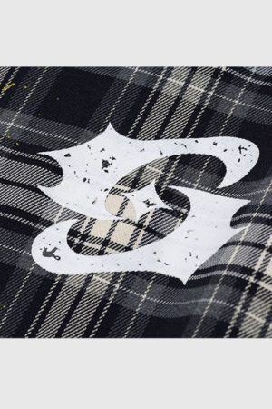 Style Core Aesthetics, New Style Trends Inkjet Gradient Plaid Shirts