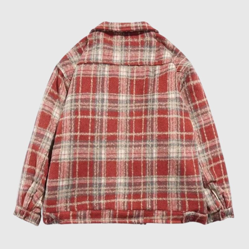 Style Core Aesthetics, New Style Trends Ins Woolen Grid Pattern Baggy Jacket Style Core Aesthetics, New Style Trends Ins Woolen Grid Pattern Baggy Jacket