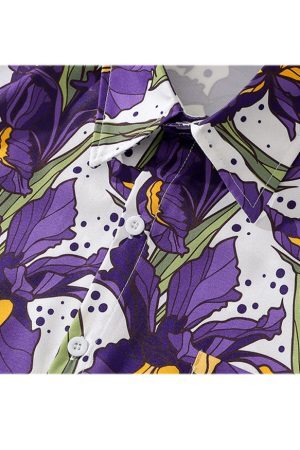 Style Core Aesthetics, New Style Trends Iris Print Summer Shirt