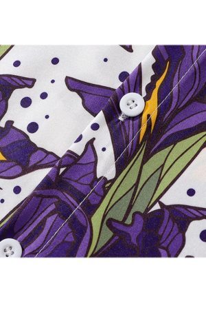 Style Core Aesthetics, New Style Trends Iris Print Summer Shirt