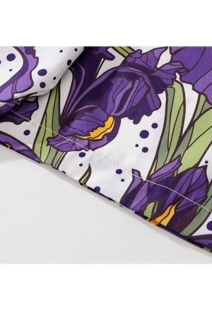 Style Core Aesthetics, New Style Trends Iris Print Summer Shirt