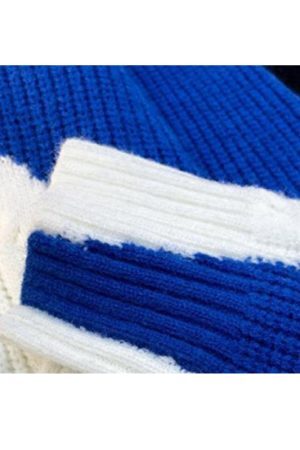 Style Core Aesthetics, New Style Trends Irregular Color-blocked Design Pullover