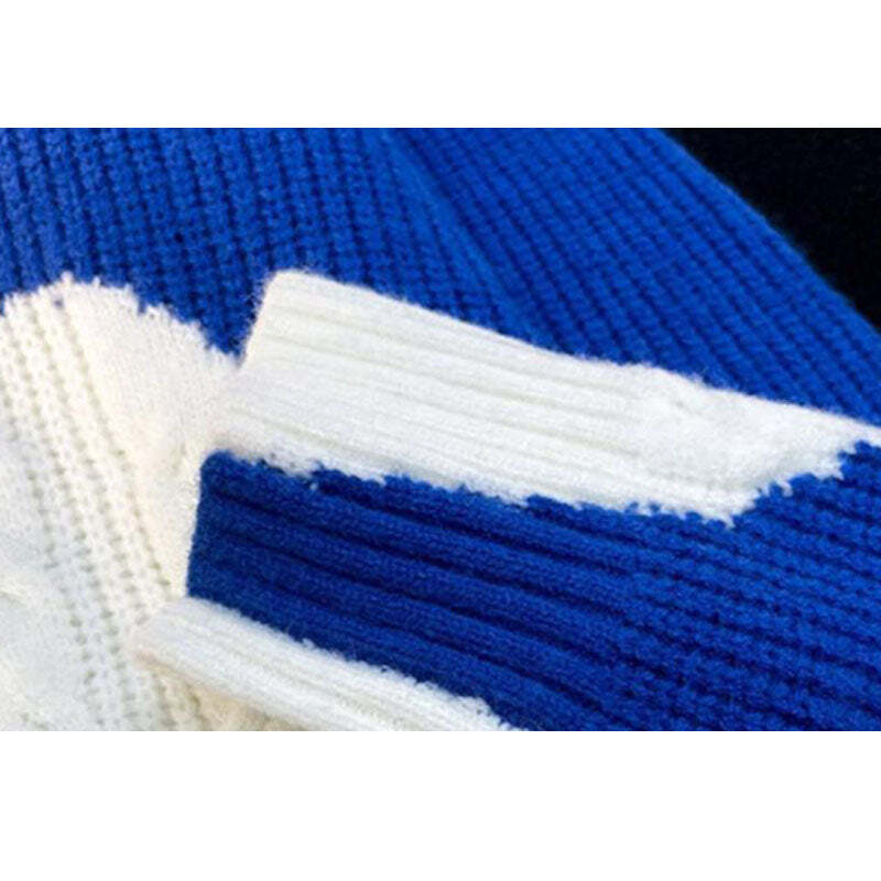 Style Core Aesthetics, New Style Trends Irregular Color-blocked Design Pullover Style Core Aesthetics, New Style Trends Irregular Color-blocked Design Pullover