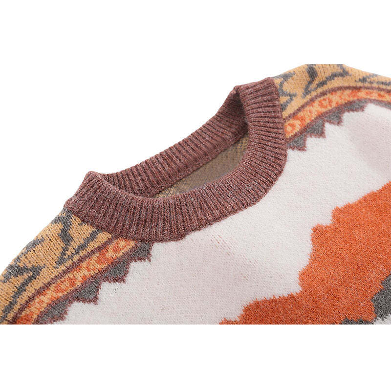 Style Core Aesthetics, New Style Trends Irregular Color Contrast Stripe Pullover Style Core Aesthetics, New Style Trends Irregular Color Contrast Stripe Pullover