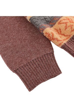 Style Core Aesthetics, New Style Trends Irregular Color Contrast Stripe Pullover