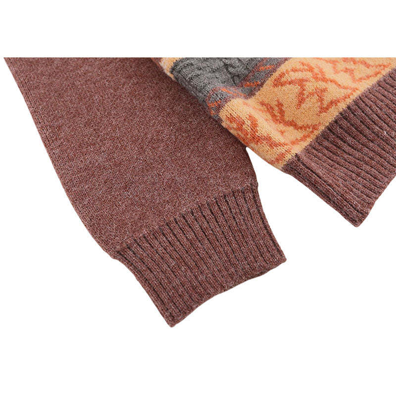 Style Core Aesthetics, New Style Trends Irregular Color Contrast Stripe Pullover Style Core Aesthetics, New Style Trends Irregular Color Contrast Stripe Pullover