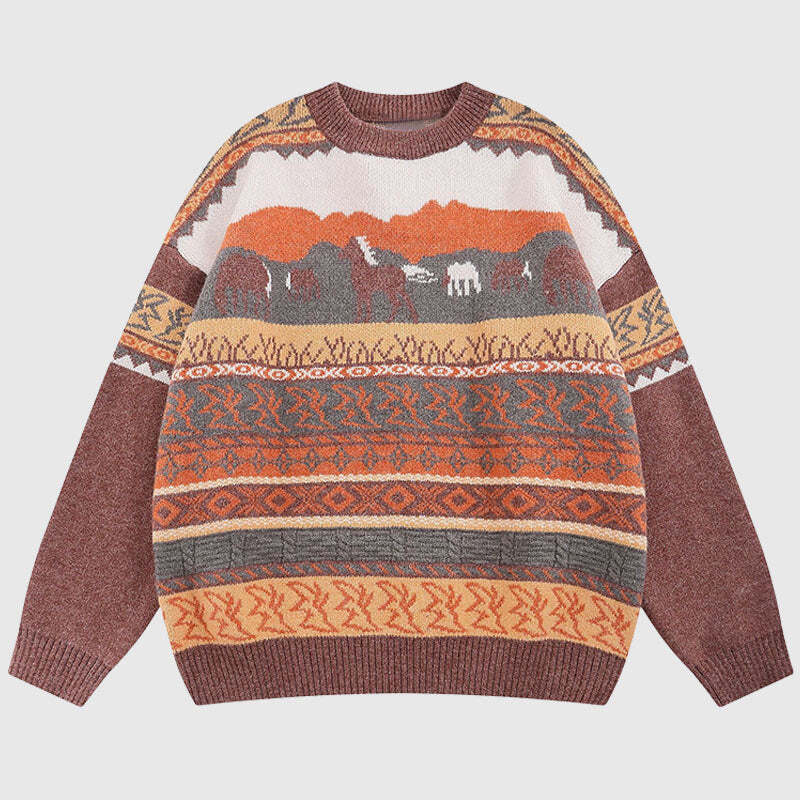 Style Core Aesthetics, New Style Trends Irregular Color Contrast Stripe Pullover