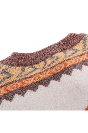 Style Core Aesthetics, New Style Trends Irregular Color Contrast Stripe Pullover