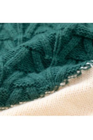 Style Core Aesthetics, New Style Trends Irregular Color Contrast Twist Design Sweater