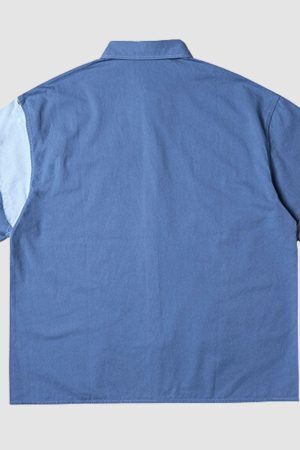 Style Core Aesthetics, New Style Trends Irregular Contrast Shirts