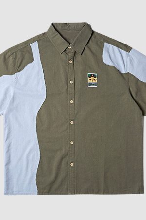 Style Core Aesthetics, New Style Trends Irregular Contrast Shirts