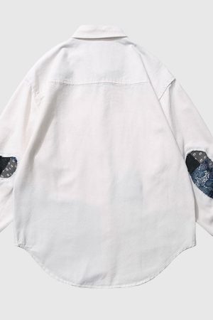 Style Core Aesthetics, New Style Trends Irregular Paisley Patchwork Shirts