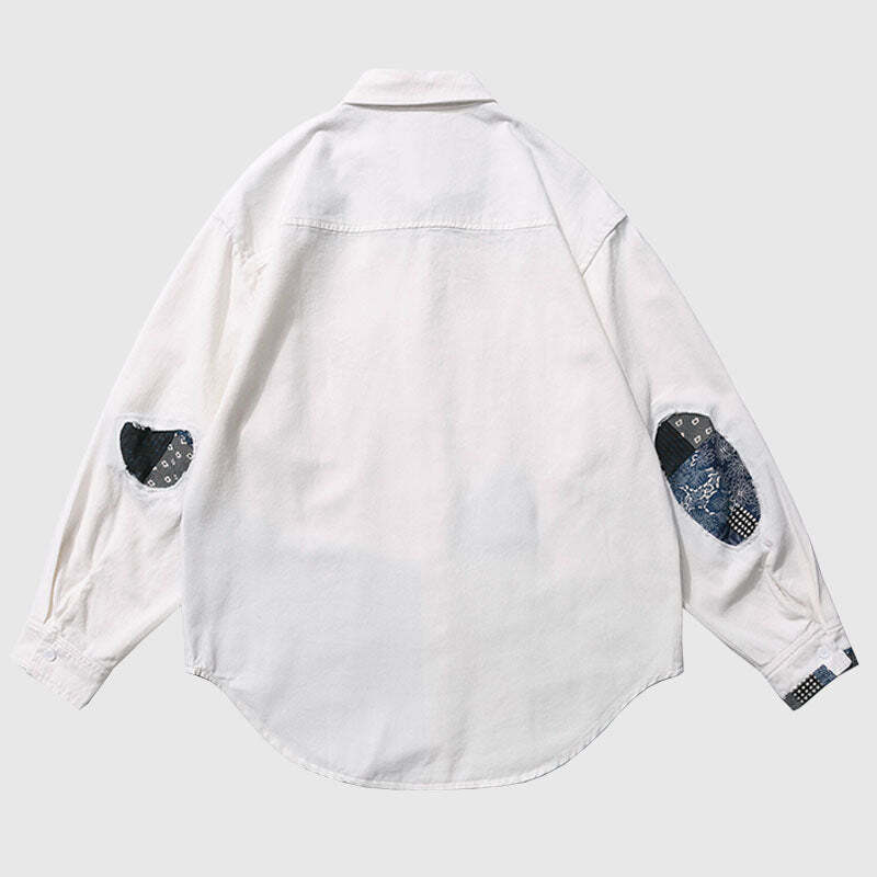 Style Core Aesthetics, New Style Trends Irregular Paisley Patchwork Shirts Style Core Aesthetics, New Style Trends Irregular Paisley Patchwork Shirts