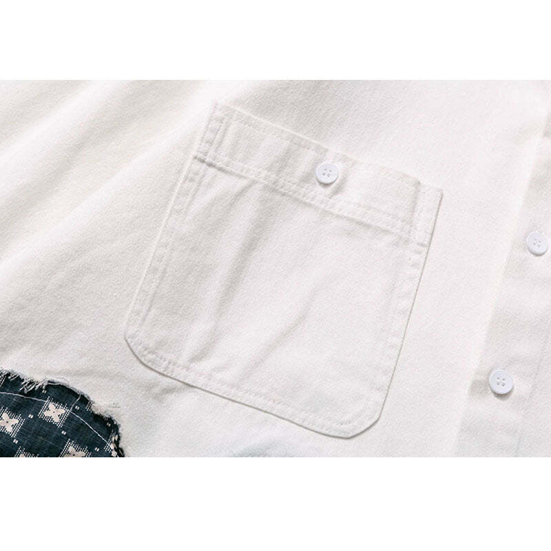 Style Core Aesthetics, New Style Trends Irregular Paisley Patchwork Shirts Style Core Aesthetics, New Style Trends Irregular Paisley Patchwork Shirts