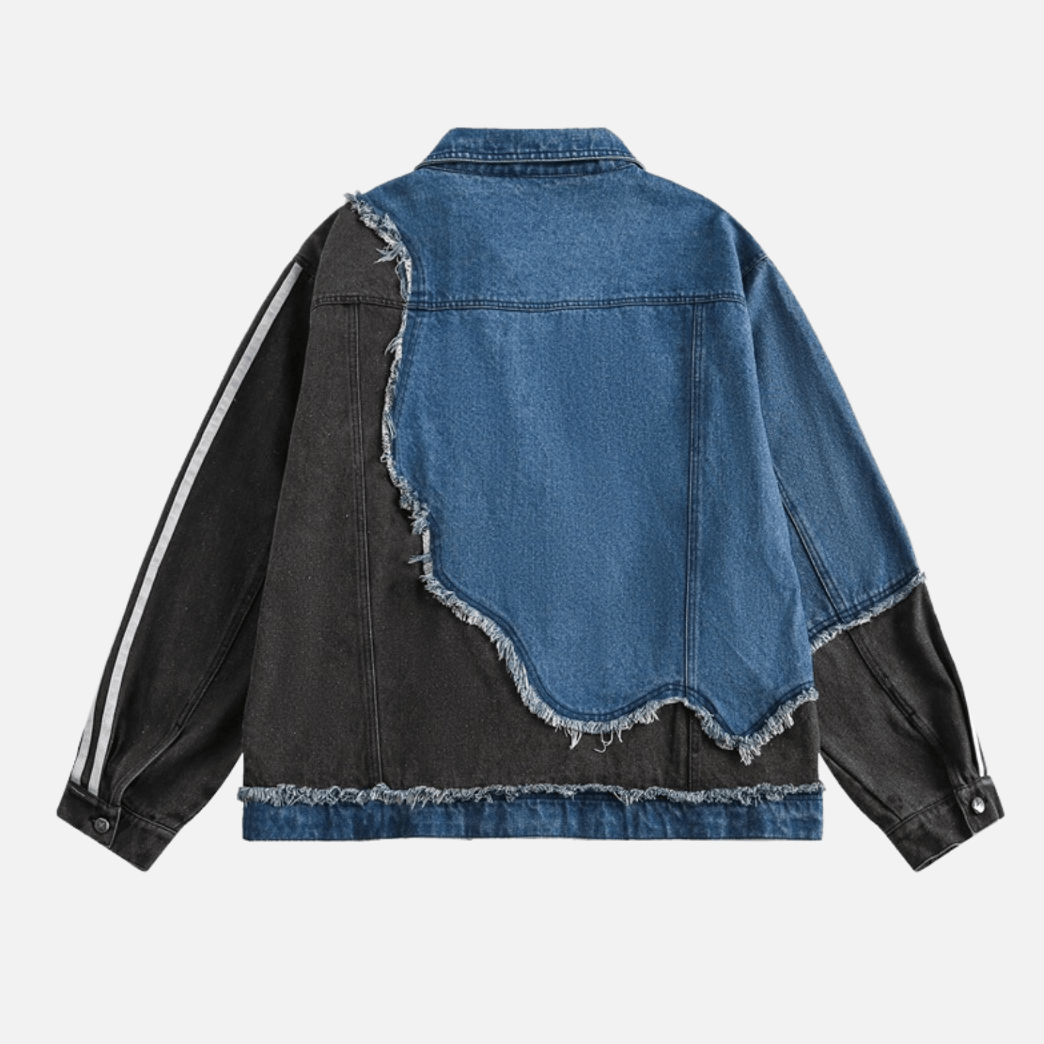 Style Core Aesthetics, New Style Trends Irregular Patchwork Denim Jacket Style Core Aesthetics, New Style Trends Irregular Patchwork Denim Jacket