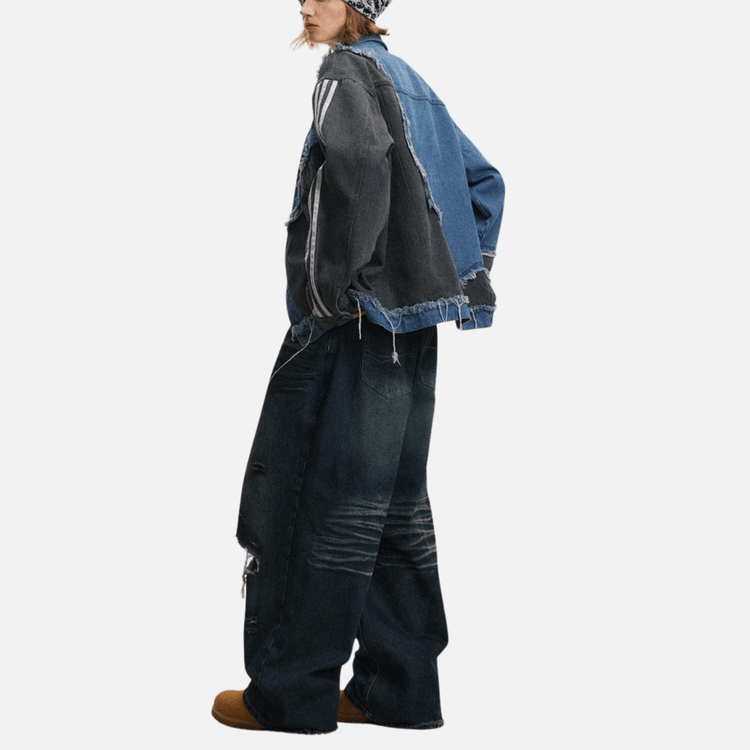 Style Core Aesthetics, New Style Trends Irregular Patchwork Denim Jacket Style Core Aesthetics, New Style Trends Irregular Patchwork Denim Jacket