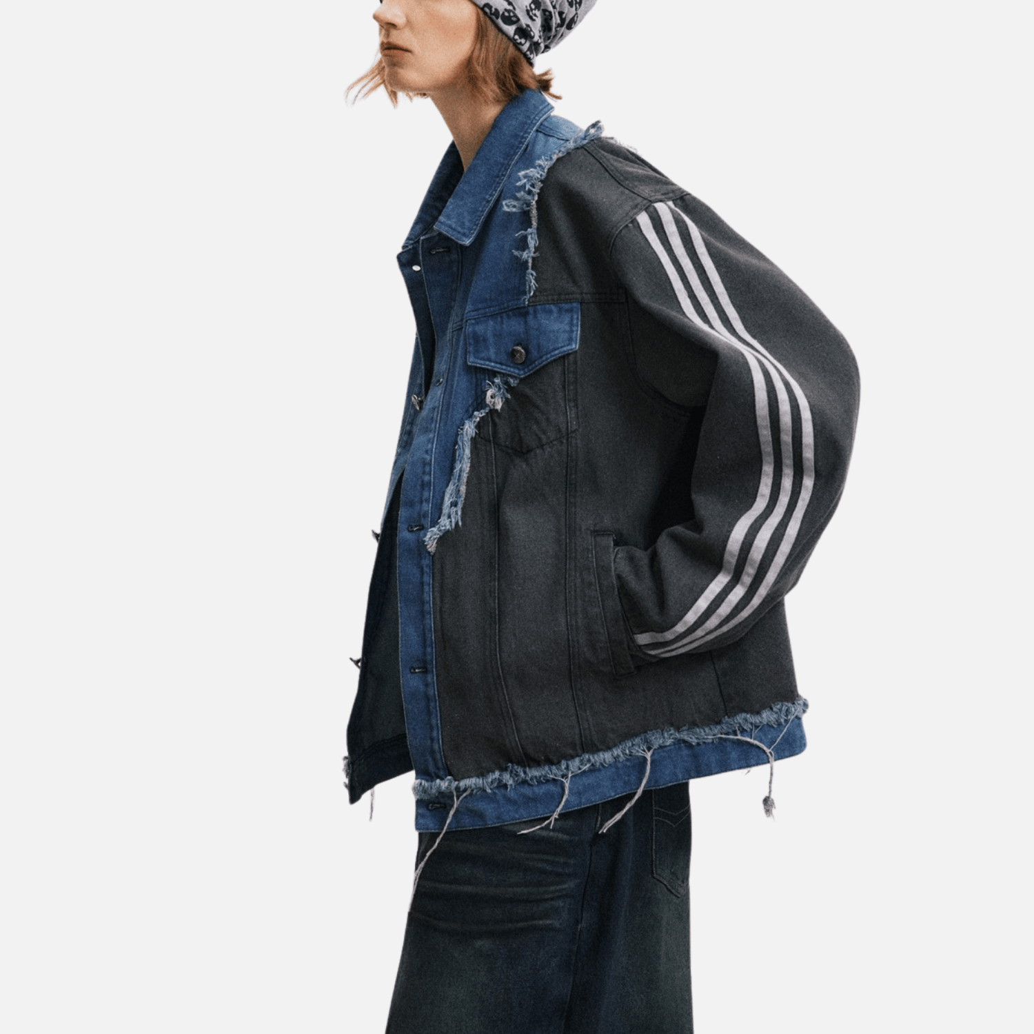 Style Core Aesthetics, New Style Trends Irregular Patchwork Denim Jacket Style Core Aesthetics, New Style Trends Irregular Patchwork Denim Jacket