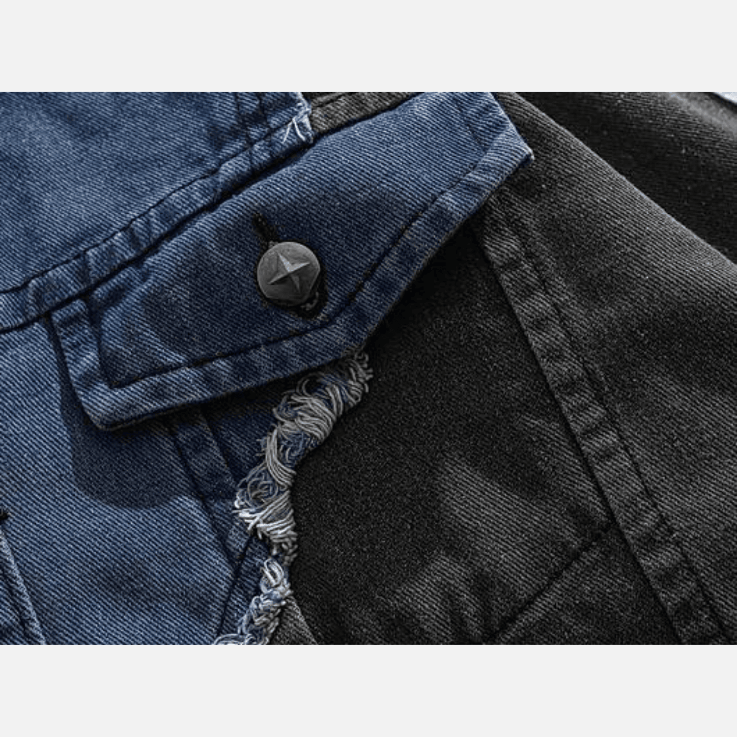 Style Core Aesthetics, New Style Trends Irregular Patchwork Denim Jacket Style Core Aesthetics, New Style Trends Irregular Patchwork Denim Jacket