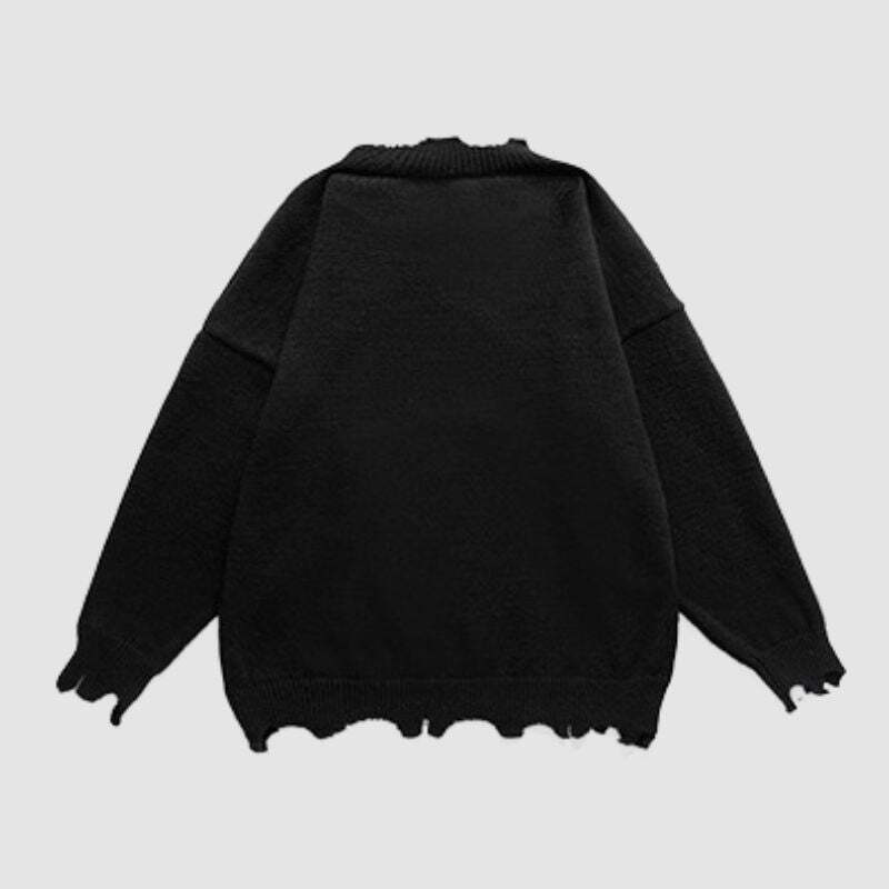 Style Core Aesthetics, New Style Trends Irregular Raw Edge Knit Pullover Style Core Aesthetics, New Style Trends Irregular Raw Edge Knit Pullover