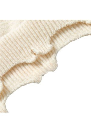 Style Core Aesthetics, New Style Trends Irregular Raw Edge Knit Pullover