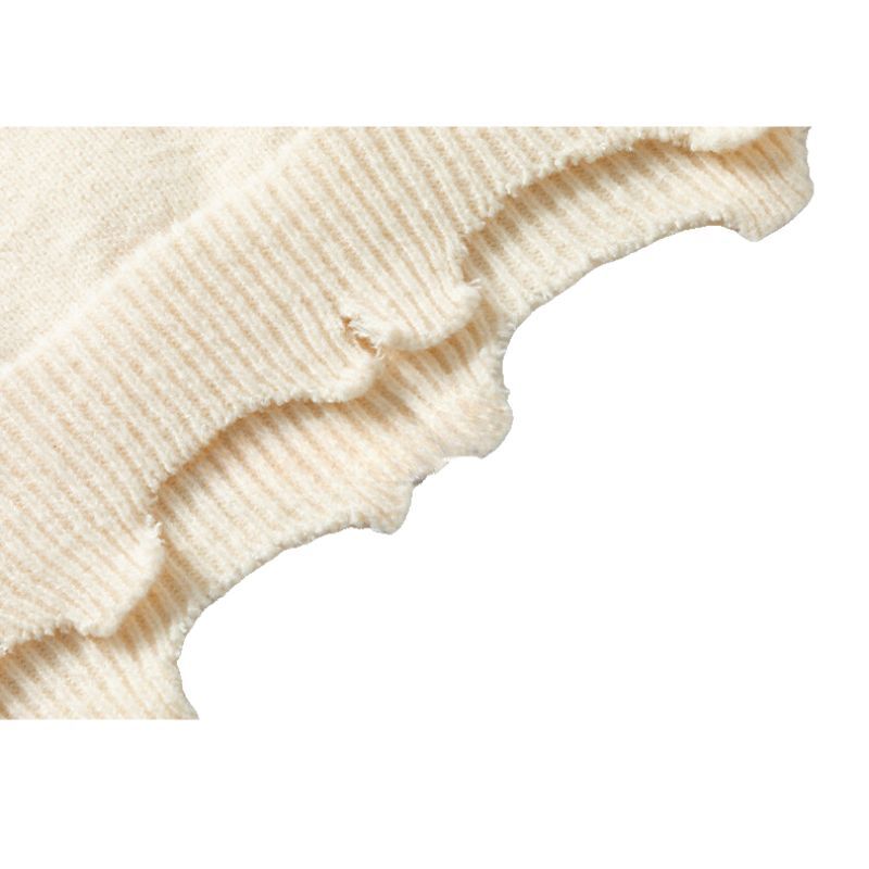Style Core Aesthetics, New Style Trends Irregular Raw Edge Knit Pullover Style Core Aesthetics, New Style Trends Irregular Raw Edge Knit Pullover