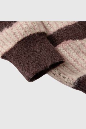 Style Core Aesthetics, New Style Trends Irregular Striped Knit Sweater