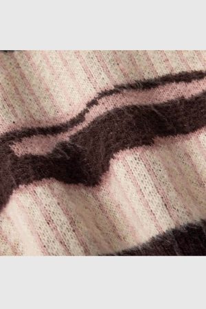 Style Core Aesthetics, New Style Trends Irregular Striped Knit Sweater