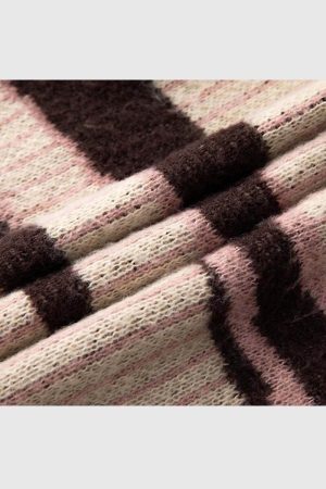 Style Core Aesthetics, New Style Trends Irregular Striped Knit Sweater