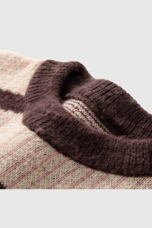 Style Core Aesthetics, New Style Trends Irregular Striped Knit Sweater