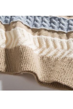 Style Core Aesthetics, New Style Trends Japanese Contrast Stitched Sweater