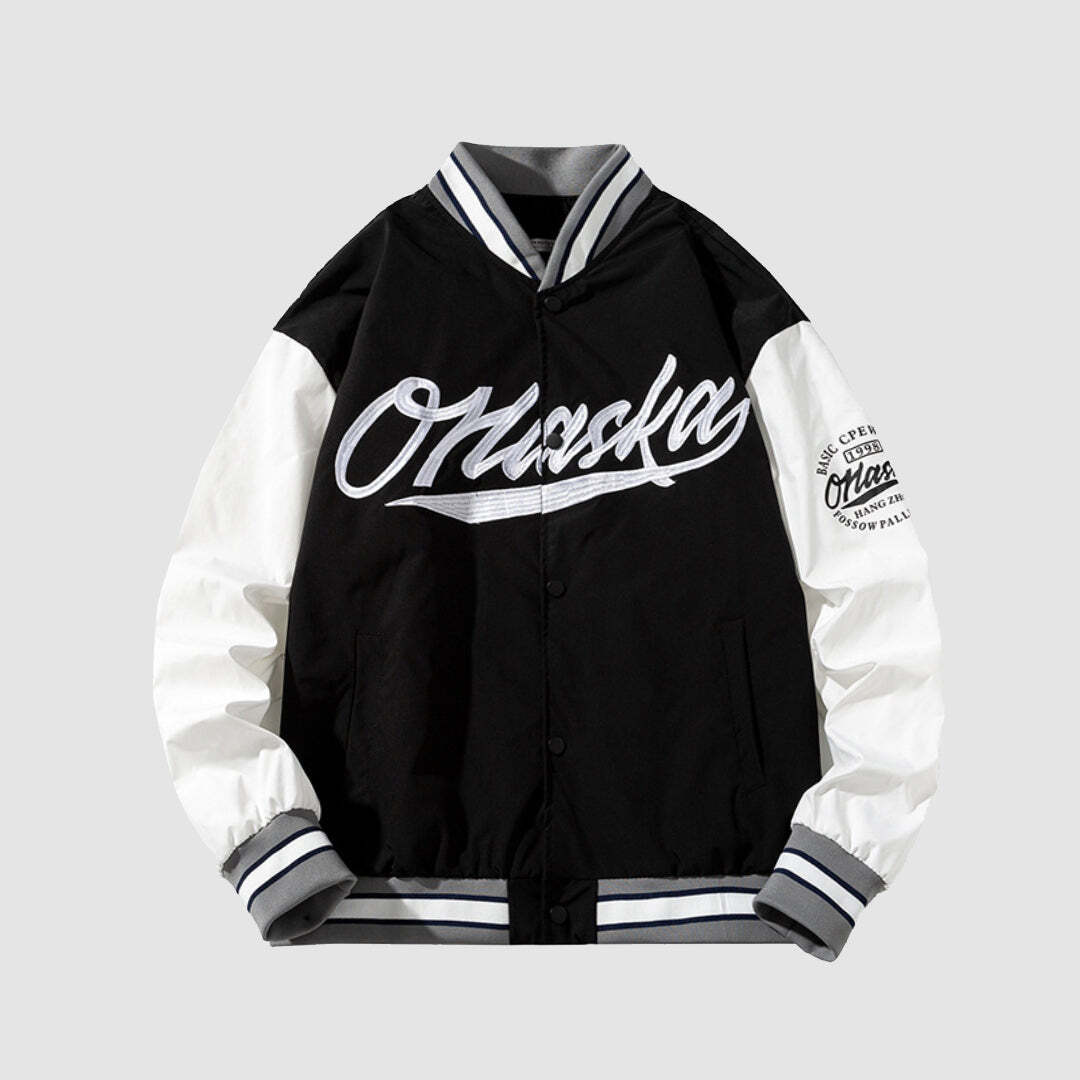 Style Core Aesthetics, New Style Trends Japanese Embroidered Baseball Jacket