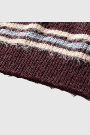 Style Core Aesthetics, New Style Trends Japanese Striped Knit Sweater