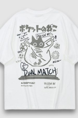 Style Core Aesthetics, New Style Trends Japanese Style Animes Print Tee