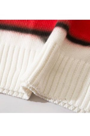 Style Core Aesthetics, New Style Trends Japanese Style Color Gradient Striped Sweater