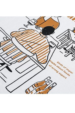 Style Core Aesthetics, New Style Trends Japanese Style Illustration Print Tee