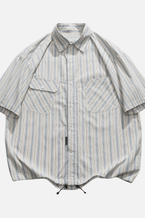 Style Core Aesthetics, New Style Trends Japanese Vintage Cotton Striped Shirt
