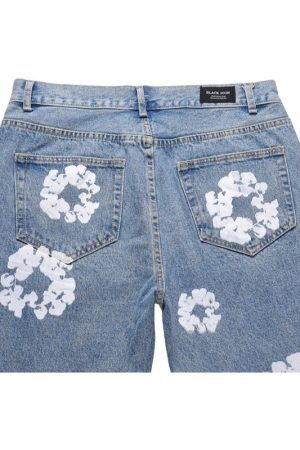 Style Core Aesthetics, New Style Trends Kapok Pattern Printed Jeans