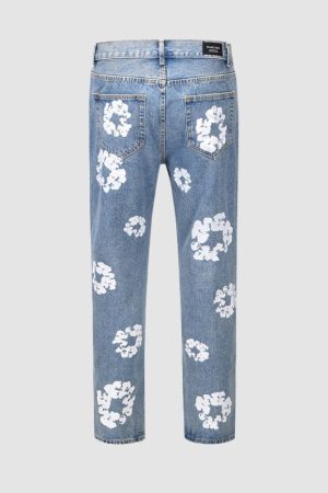 Style Core Aesthetics, New Style Trends Kapok Pattern Printed Jeans