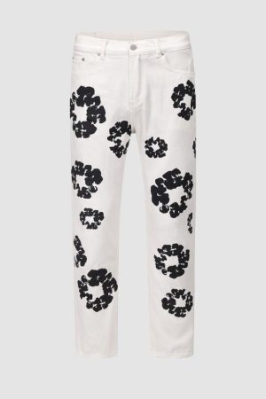 Style Core Aesthetics, New Style Trends Kapok Pattern Printed Jeans