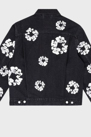 Style Core Aesthetics, New Style Trends Kapok Print Denim Jacket