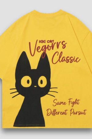 Style Core Aesthetics, New Style Trends KiKi Cat Print Tee