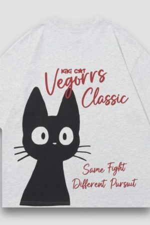 Style Core Aesthetics, New Style Trends KiKi Cat Print Tee