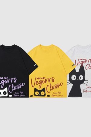 Style Core Aesthetics, New Style Trends KiKi Cat Print Tee