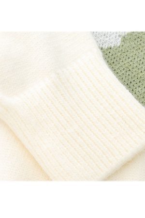 Style Core Aesthetics, New Style Trends Knit Flower & Sheep Pattern Sweater