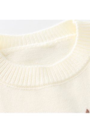 Style Core Aesthetics, New Style Trends Knit Flower & Sheep Pattern Sweater