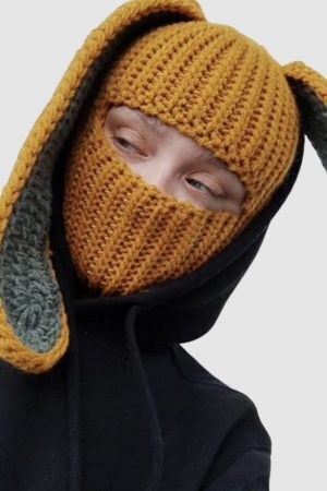 Style Core Aesthetics, New Style Trends Knitted Bunny Ears Design Beanie