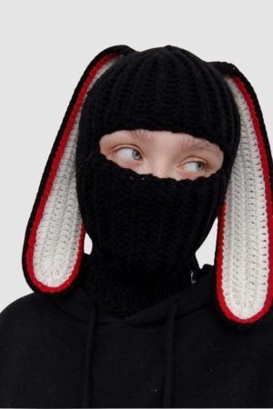 Style Core Aesthetics, New Style Trends Knitted Bunny Ears Design Beanie